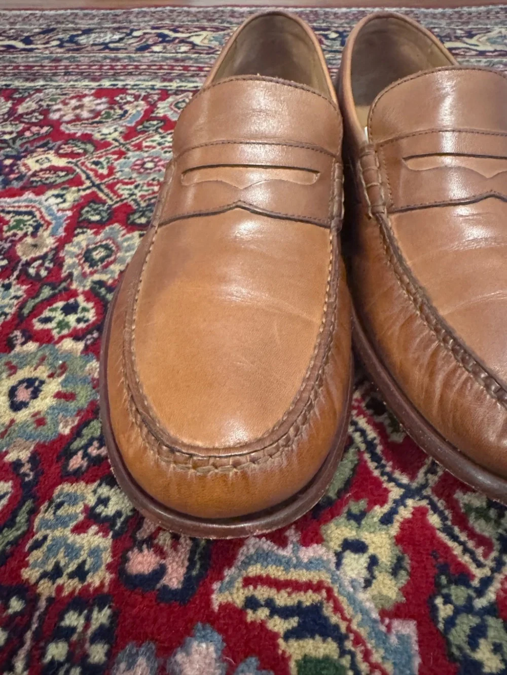 Share Cole Haan C12759 Pinch Grand Handsewn Brown Leather Penny Loafers Men’s 11